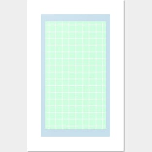 Green square Posters and Art